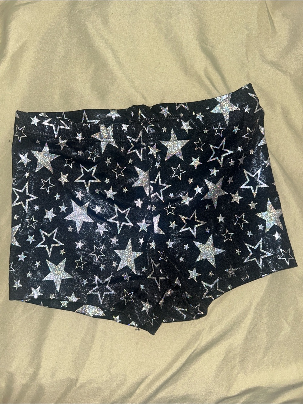 balera Black Star Holographic Dance Shorts